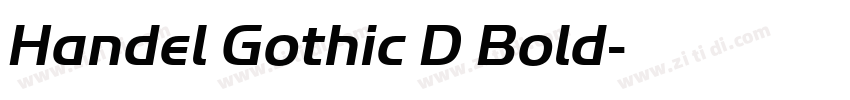 Handel Gothic D Bold字体转换